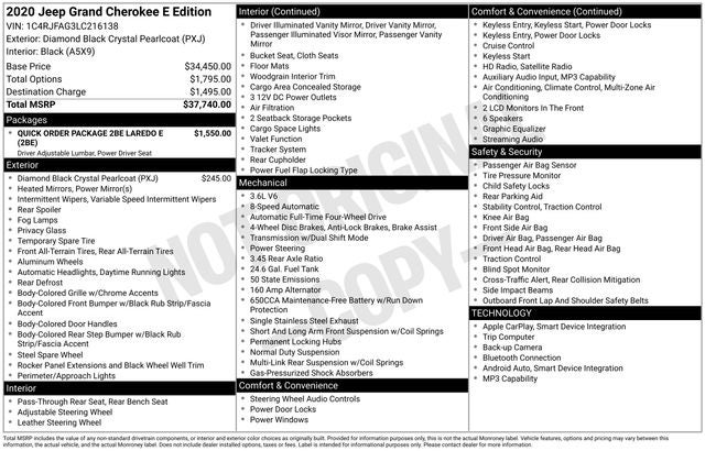 2020 Jeep Grand Cherokee Laredo E